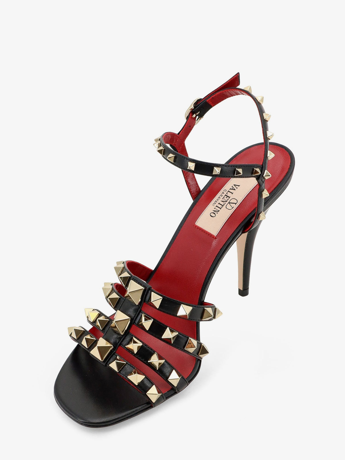 Valentino Garavani Rockstud leather sandals with iconic all-over studs - Nero