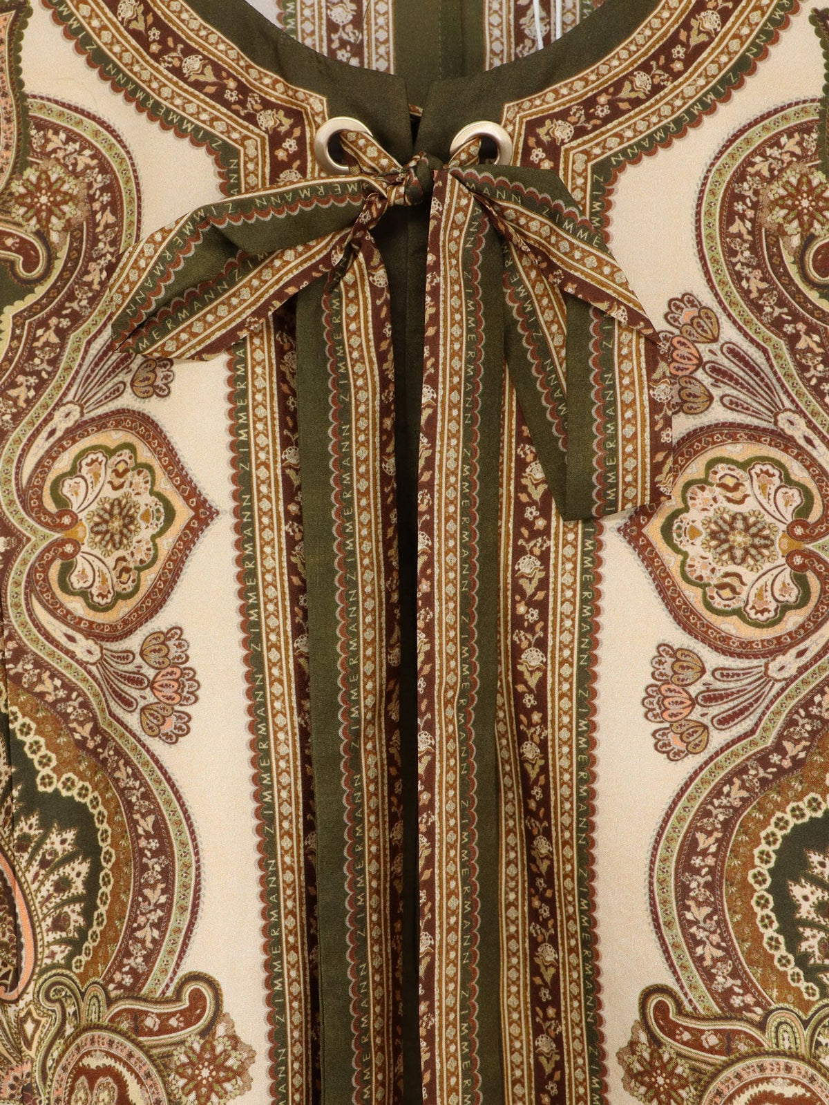 Zimmermann Mahon silk tunic dress - Olive Paisley