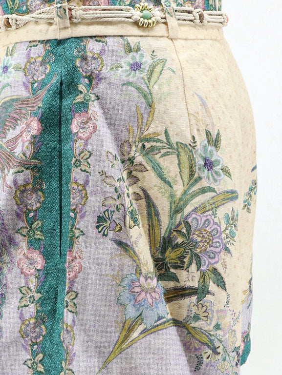Zimmermann Indra cotton and silk shorts - Cream Floral