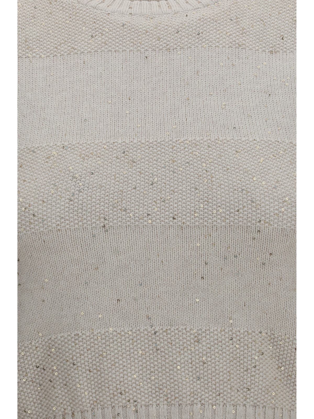 Brunello Cucinelli Knit and sequin Vest - Avena