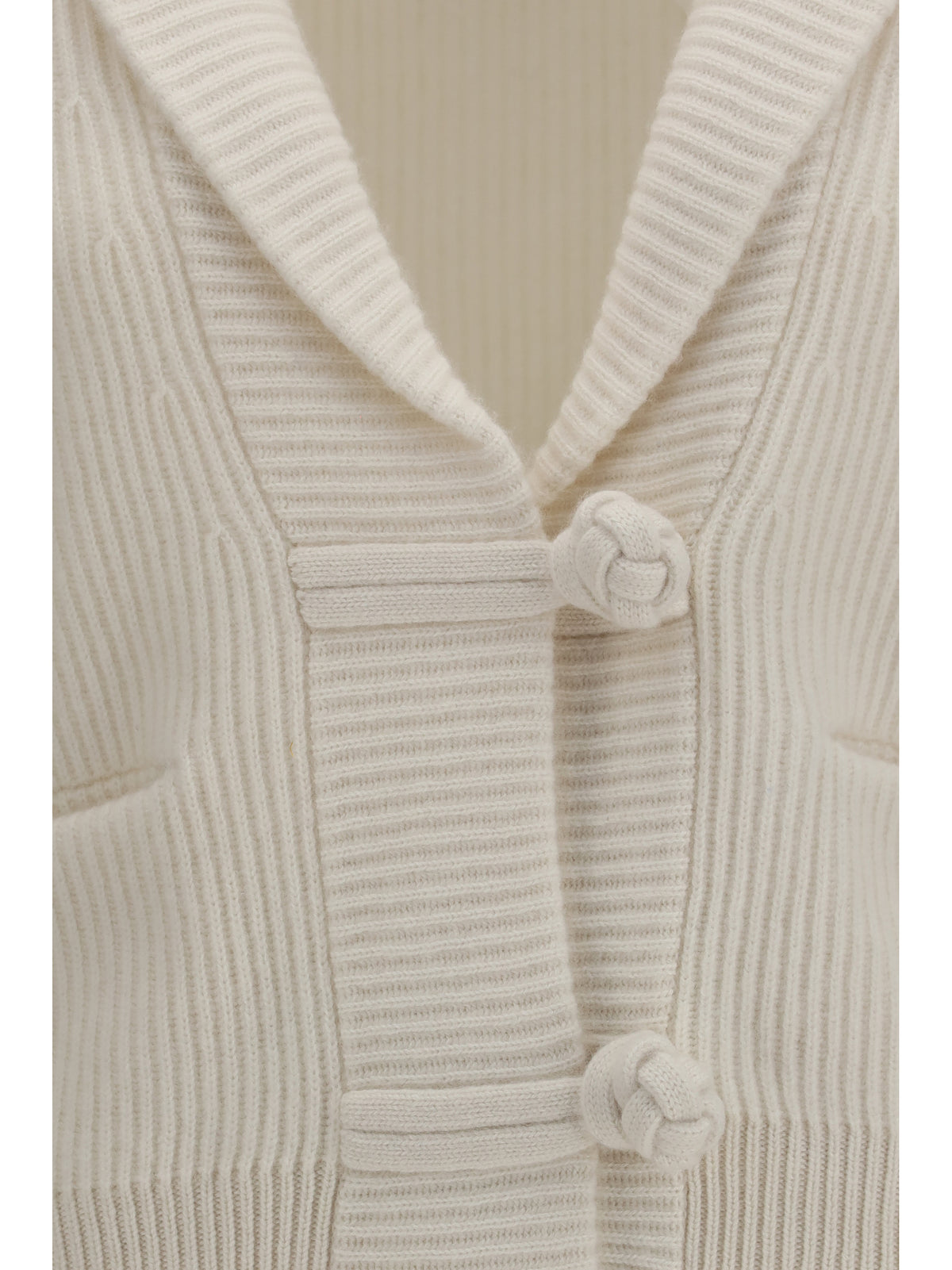 Forte_forte Wool and cashmere english rib Cardigan - Pure
