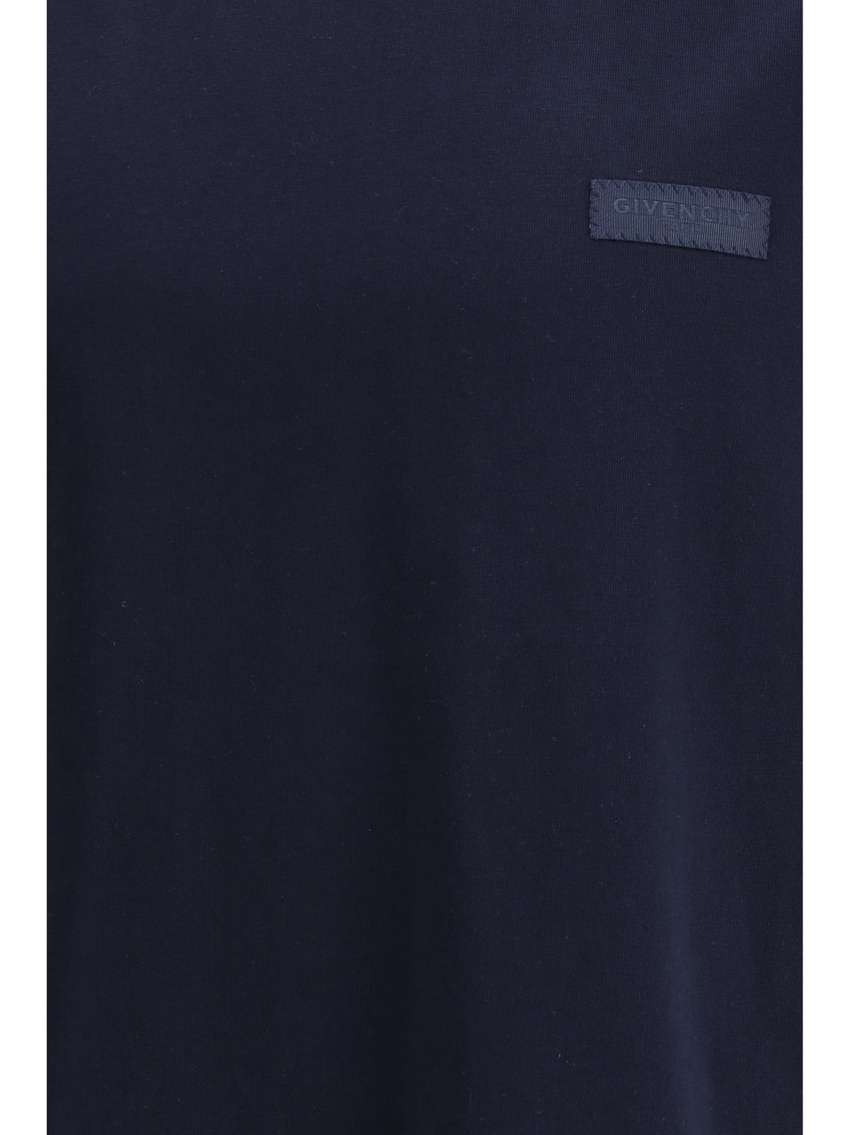 Givenchy Cotton T-Shirt with logo patch - Dark Navy