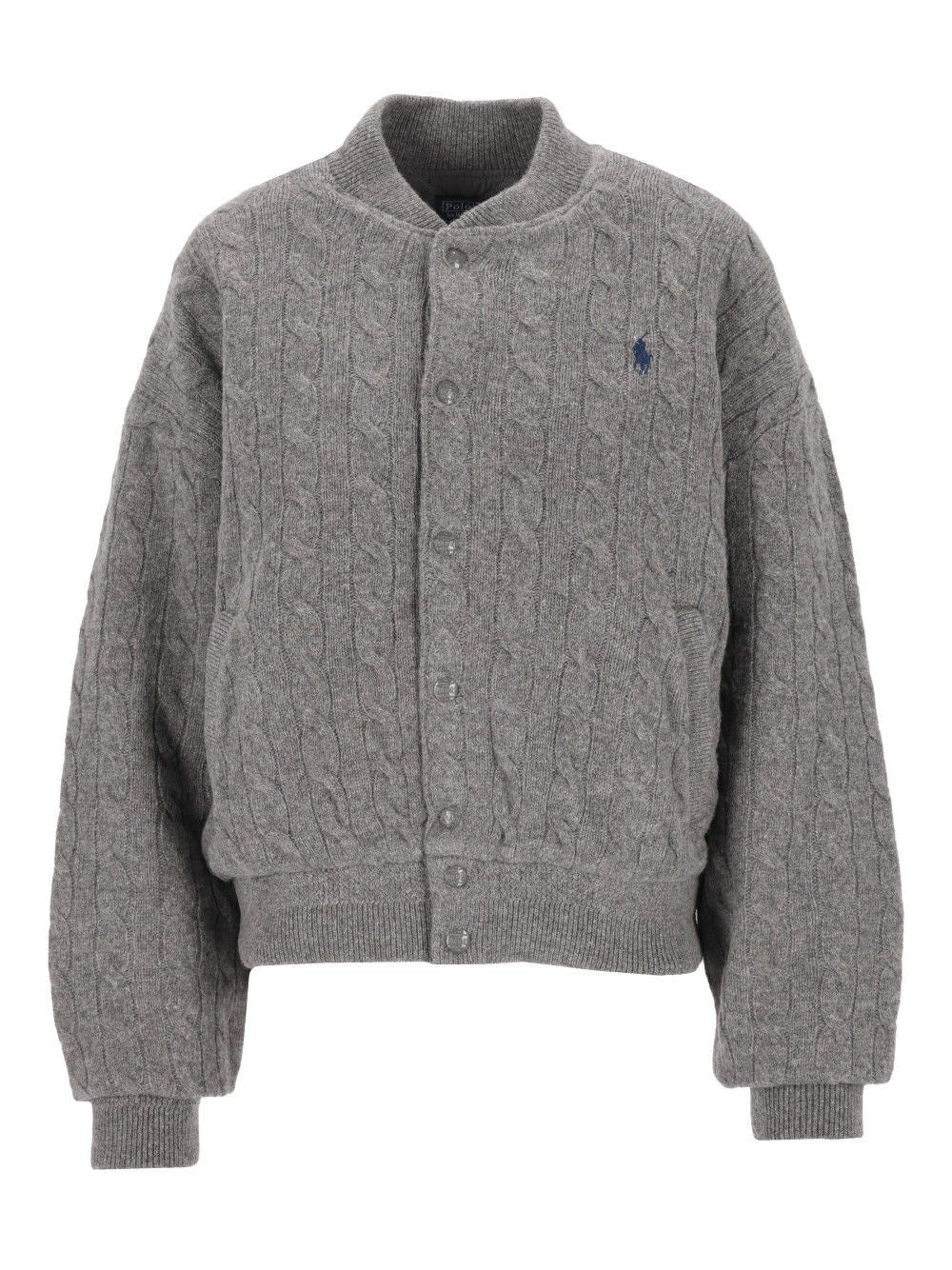 Polo Ralph Lauren Cable-Knit Wool And Cashmere Jacket - Grey