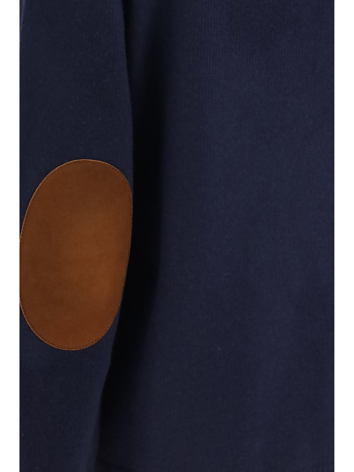 Prada Crewneck Sweater with suede elbow patches - Bleu