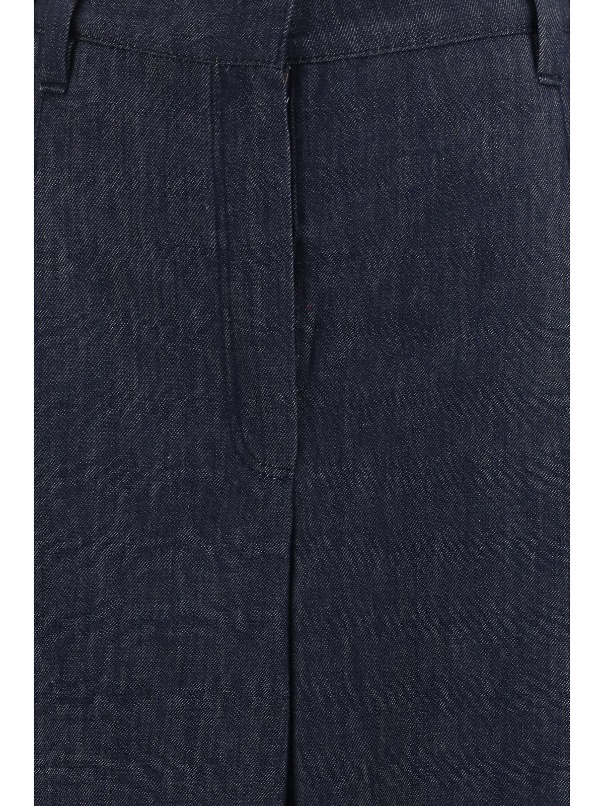 Brunello Cucinelli Denim effect twill wide Pants - Blue