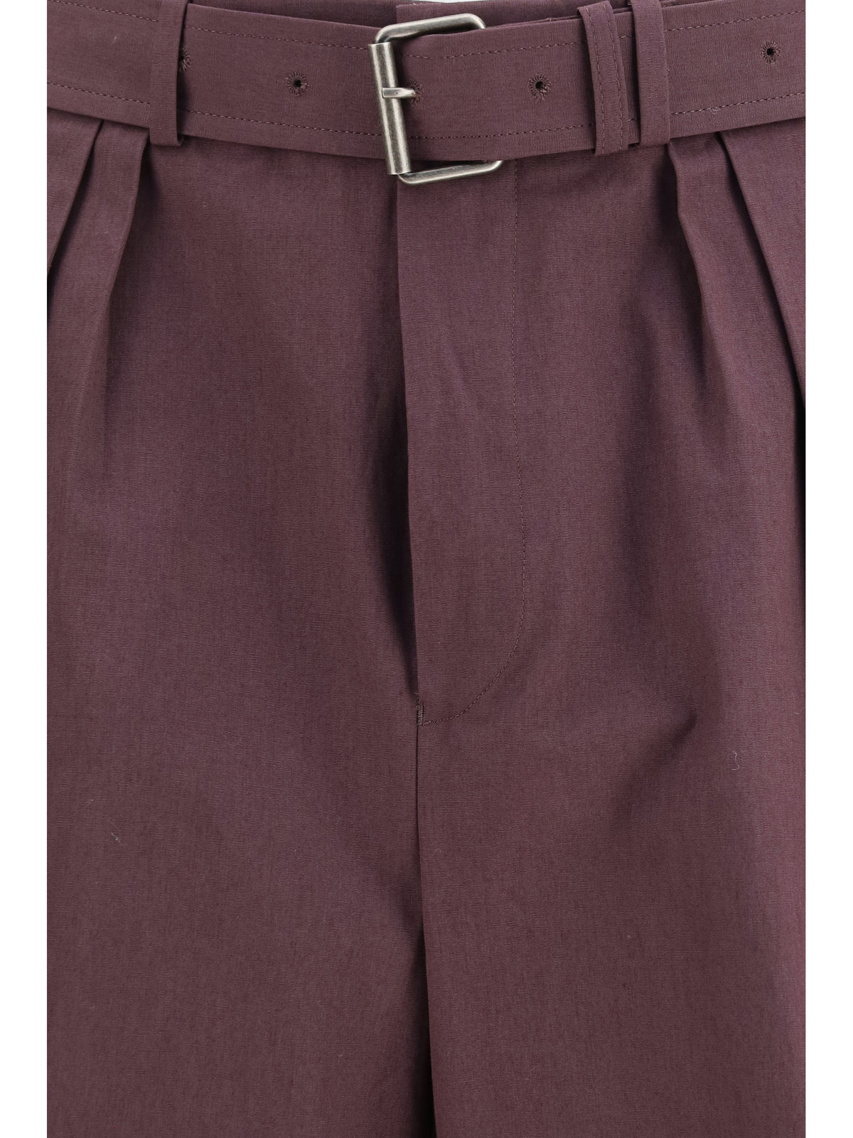 Dries Van Noten Cotton poplin Shorts - Dark Purple