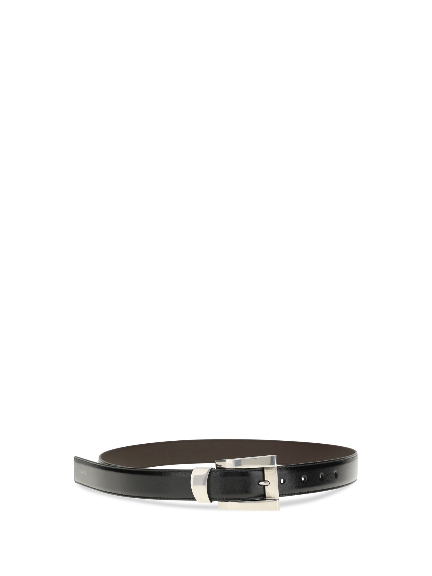 Versace Leather Belt - Black/Palladium '82
