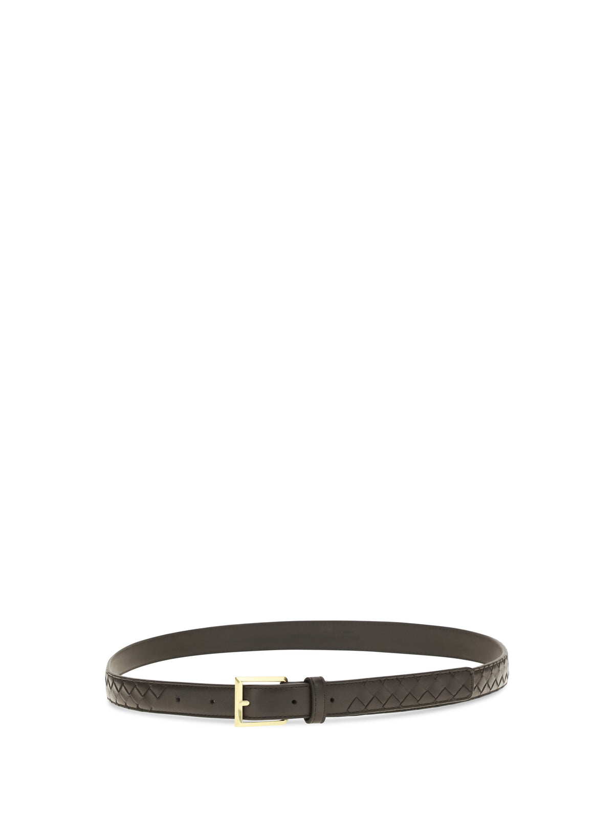Bottega Veneta Intrecciato Belt - Espresso-Brass V