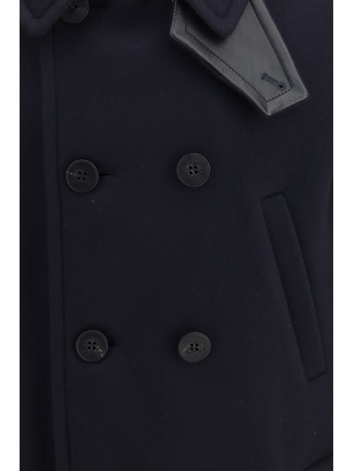 Burberry Wool cashmere Pea Coat - Navy