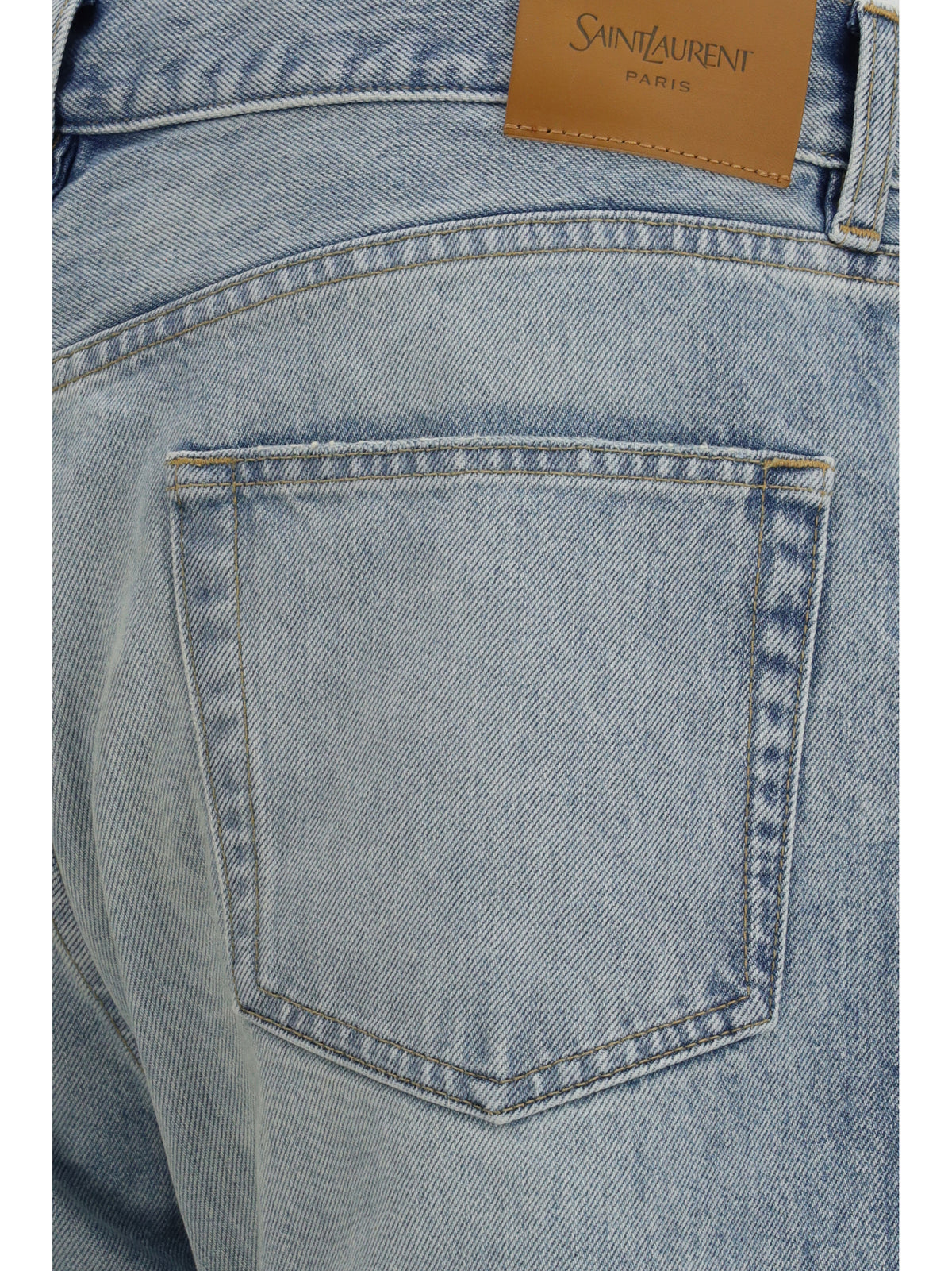 Saint Laurent Cotton Denim Jeans with stonewashed finish - Dark Purple