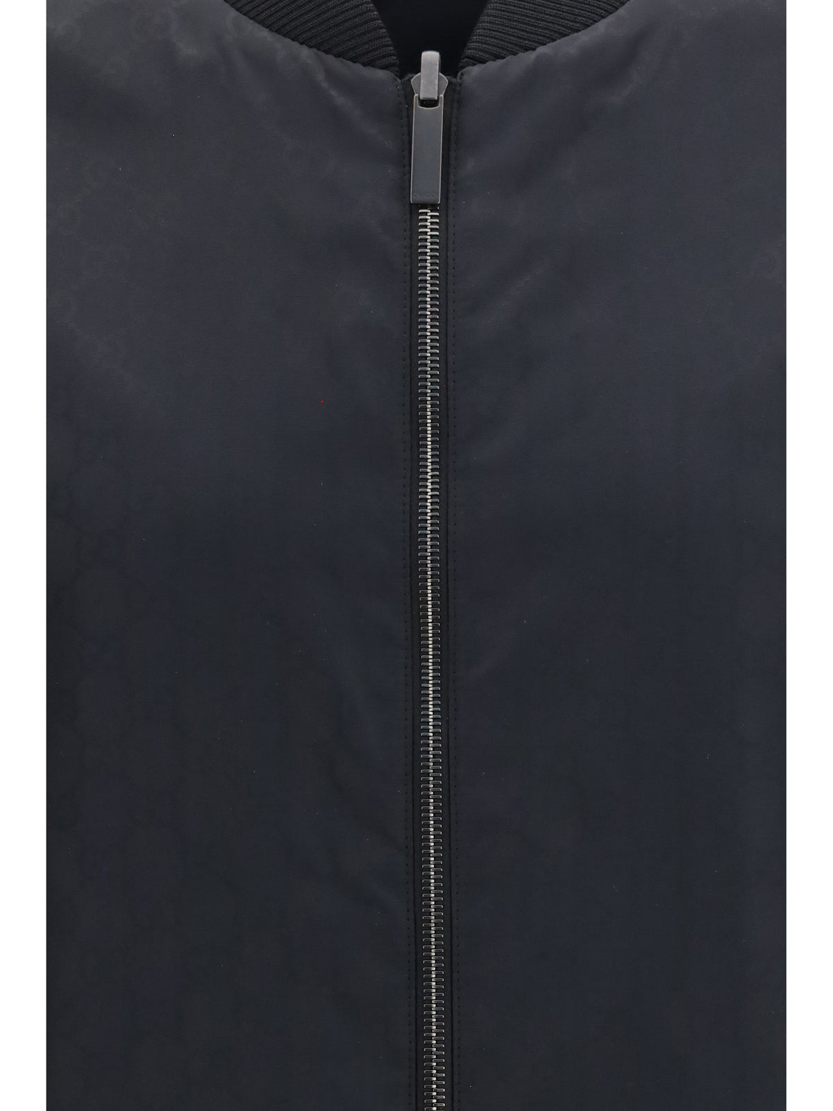 Gucci Reversible zip Jacket in lightweight silk faille - Black