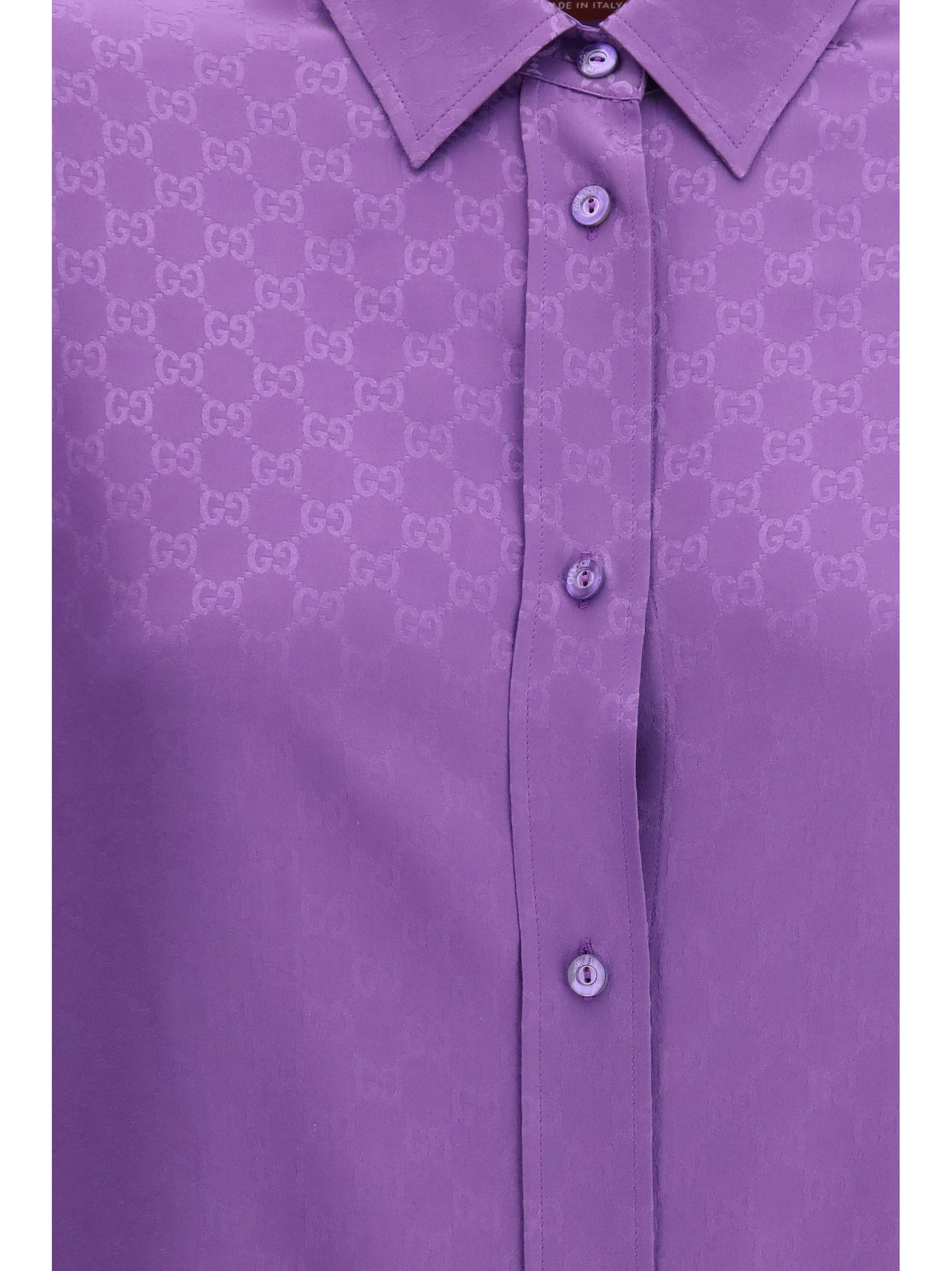 Gucci GG Supreme print silk Shirt - New Magic Purple
