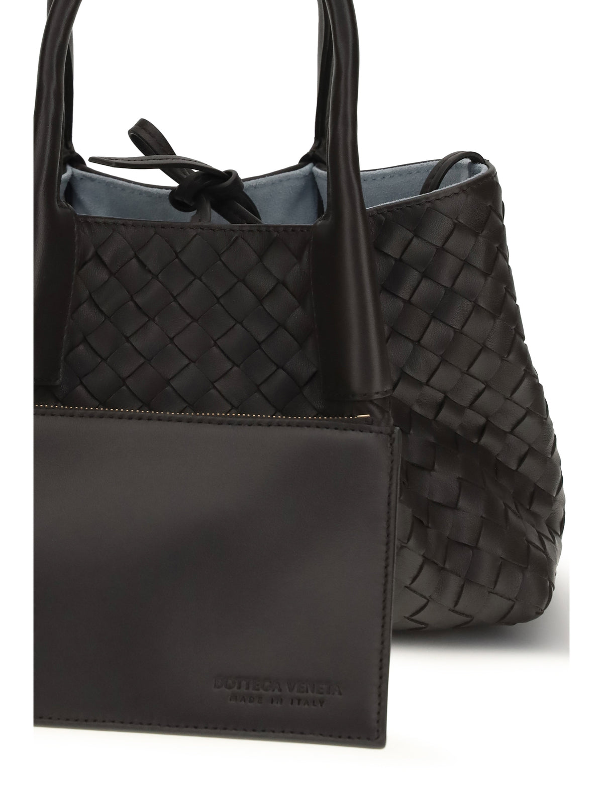 Bottega Veneta Pinacoteca small Handbag - Espresso/Mineral-Mb
