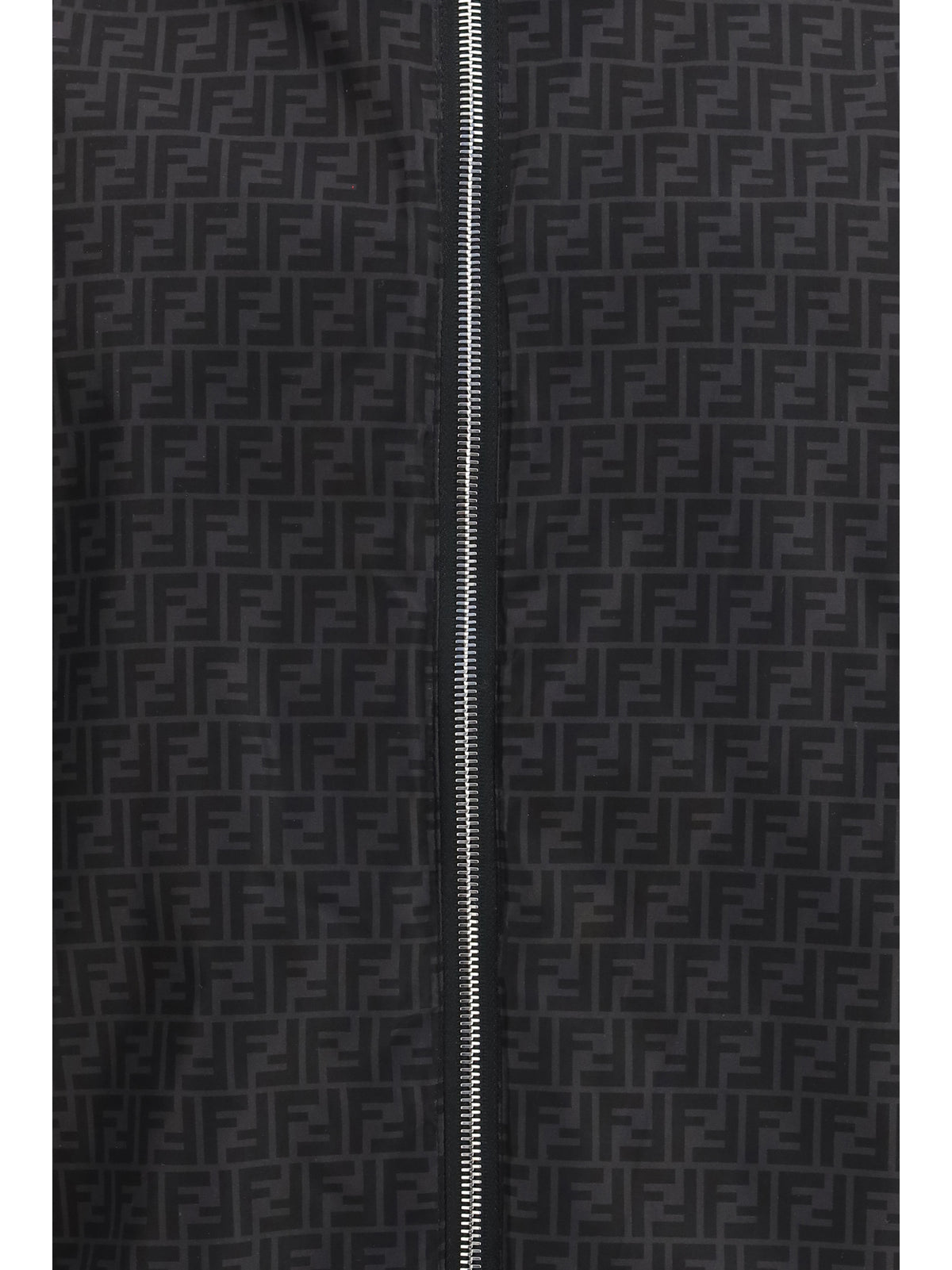 Fendi FF jacquard zipped reversible Windbreaker - Black