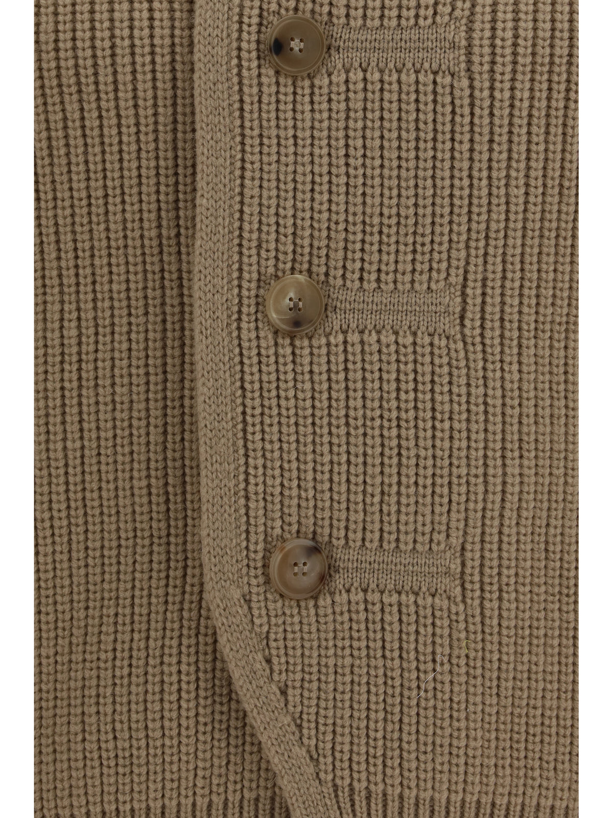 Dries Van Noten Buttoned high-neck Cardigan - Champagne