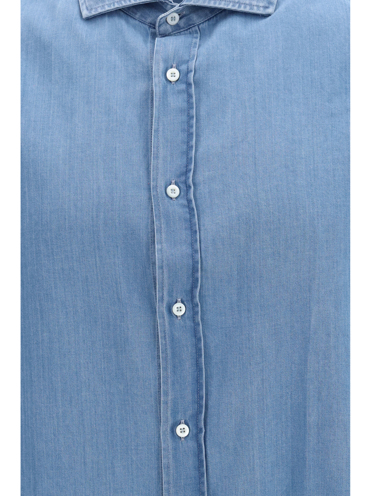 Brunello Cucinelli Cotton denim Shirt - Denim Chiarissimo