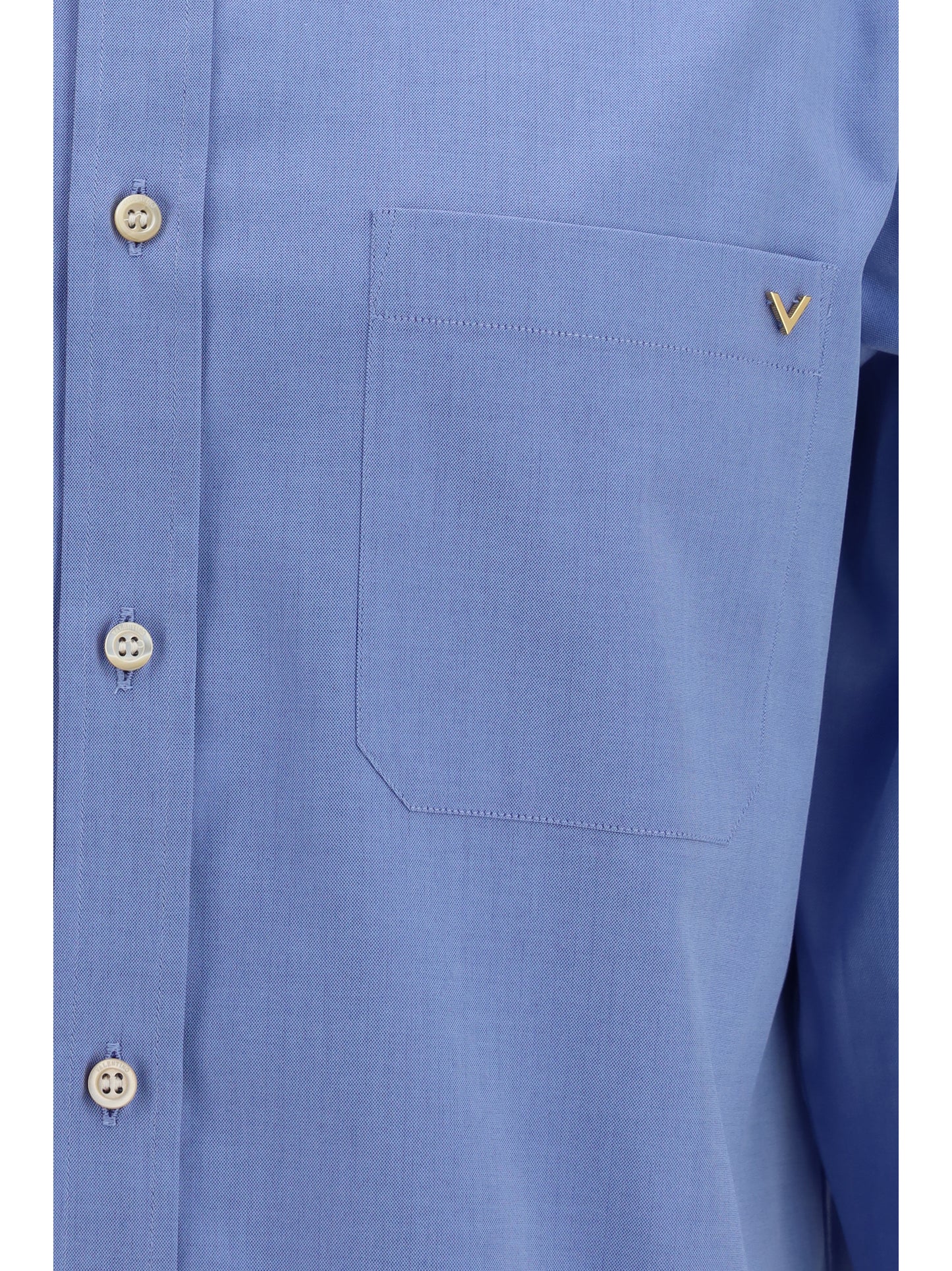 VALENTINO Lightweight cotton Shirt with VGold
