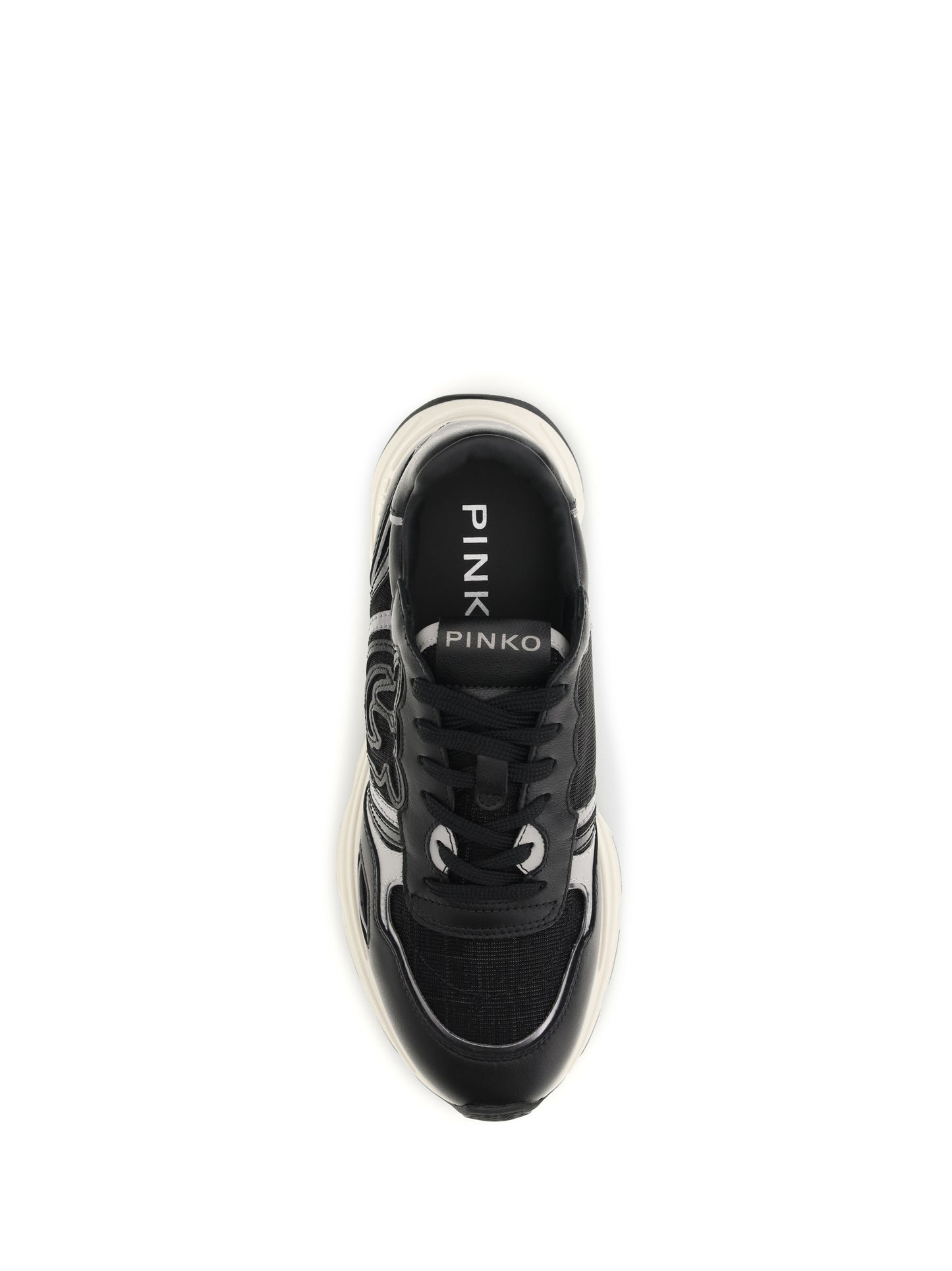 PINKO Leather Zoe Sneakers with mesh inserts