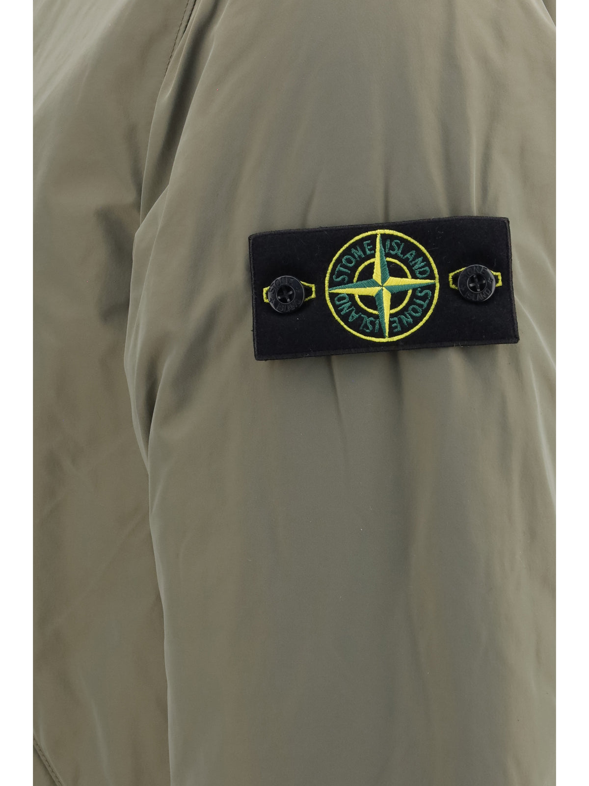 Stone Island Padded micro twill Jacket - Military Green