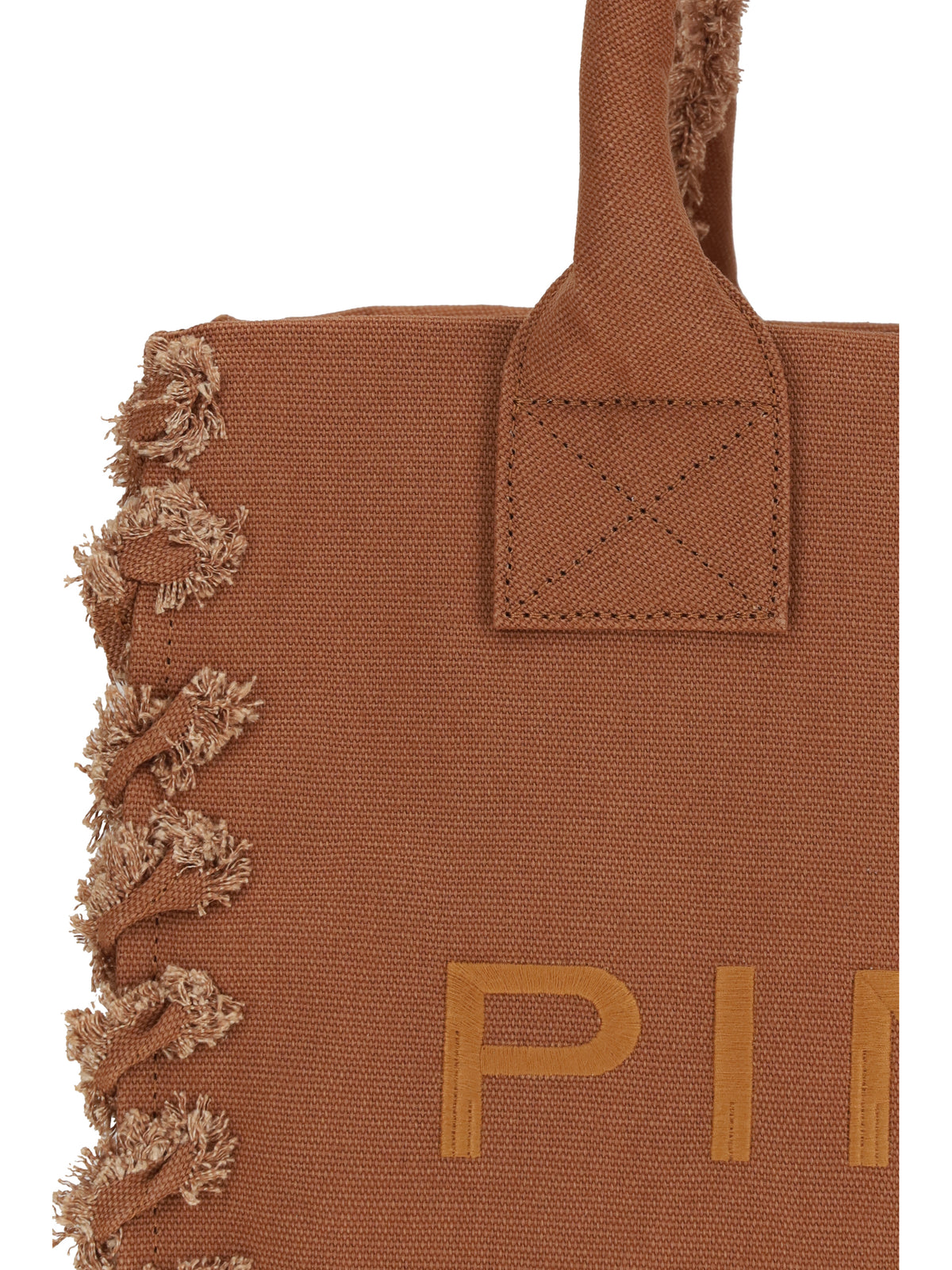 Pinko Canvas Tote Bag - Beige-Scoiattolo