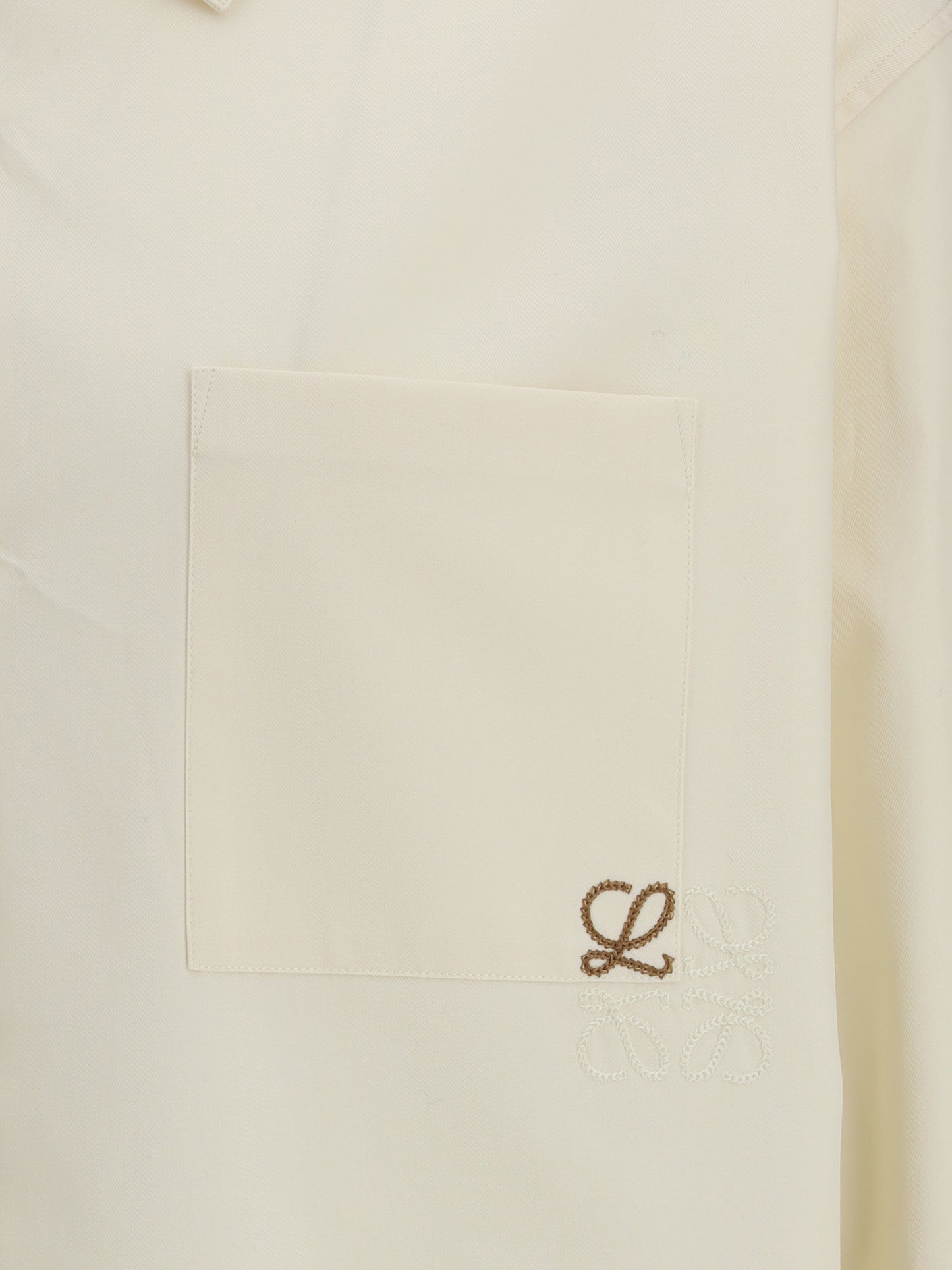LOEWE Cotton Shirt with an embroidered Anagram logo