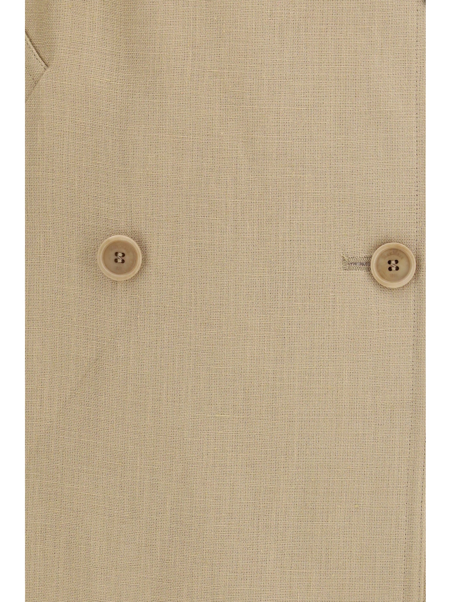 MAX MARA Sleeveless long Trench Coat with organza ruffles
