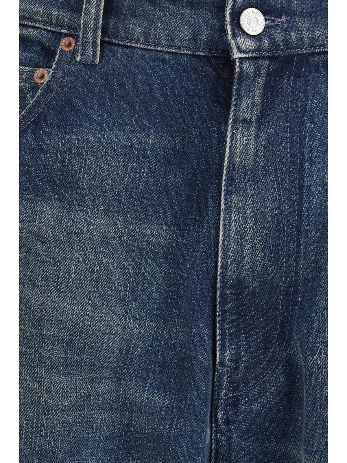 MM6 Maison Margiela Five-pocket Pants with panel design - Dark Blue