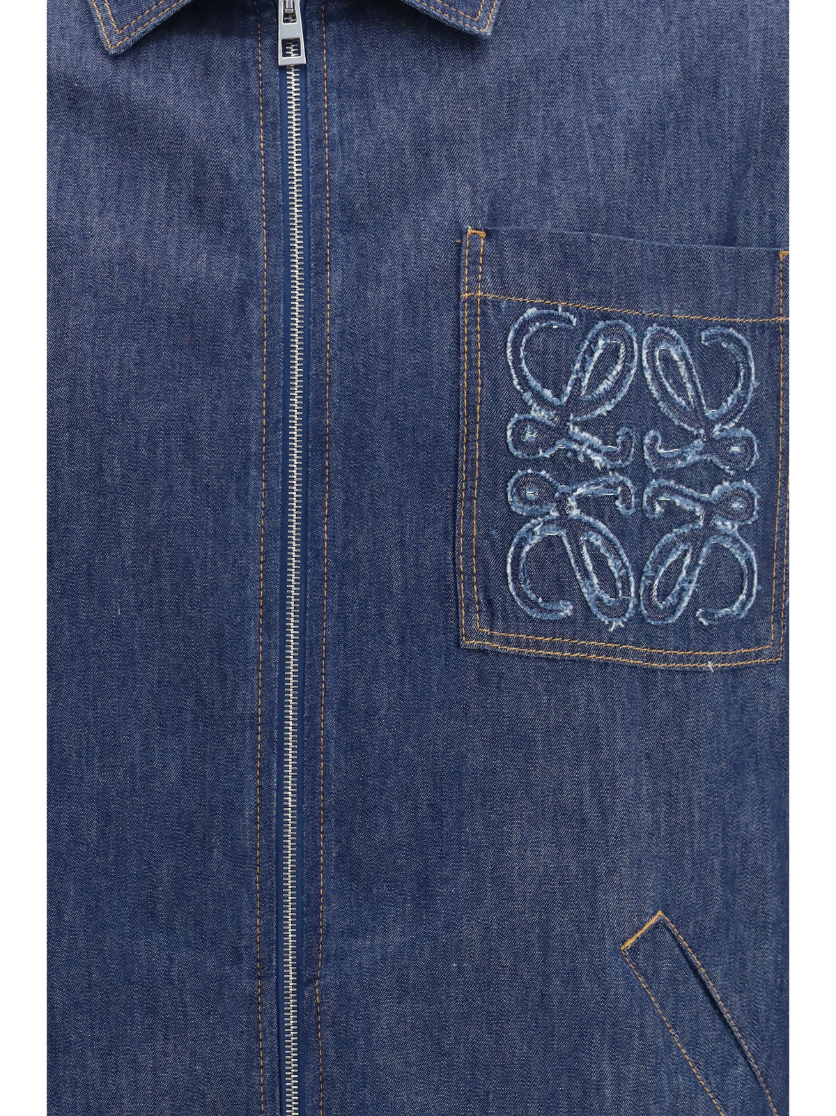 Loewe Cotton zip Jacket - Denim Blue