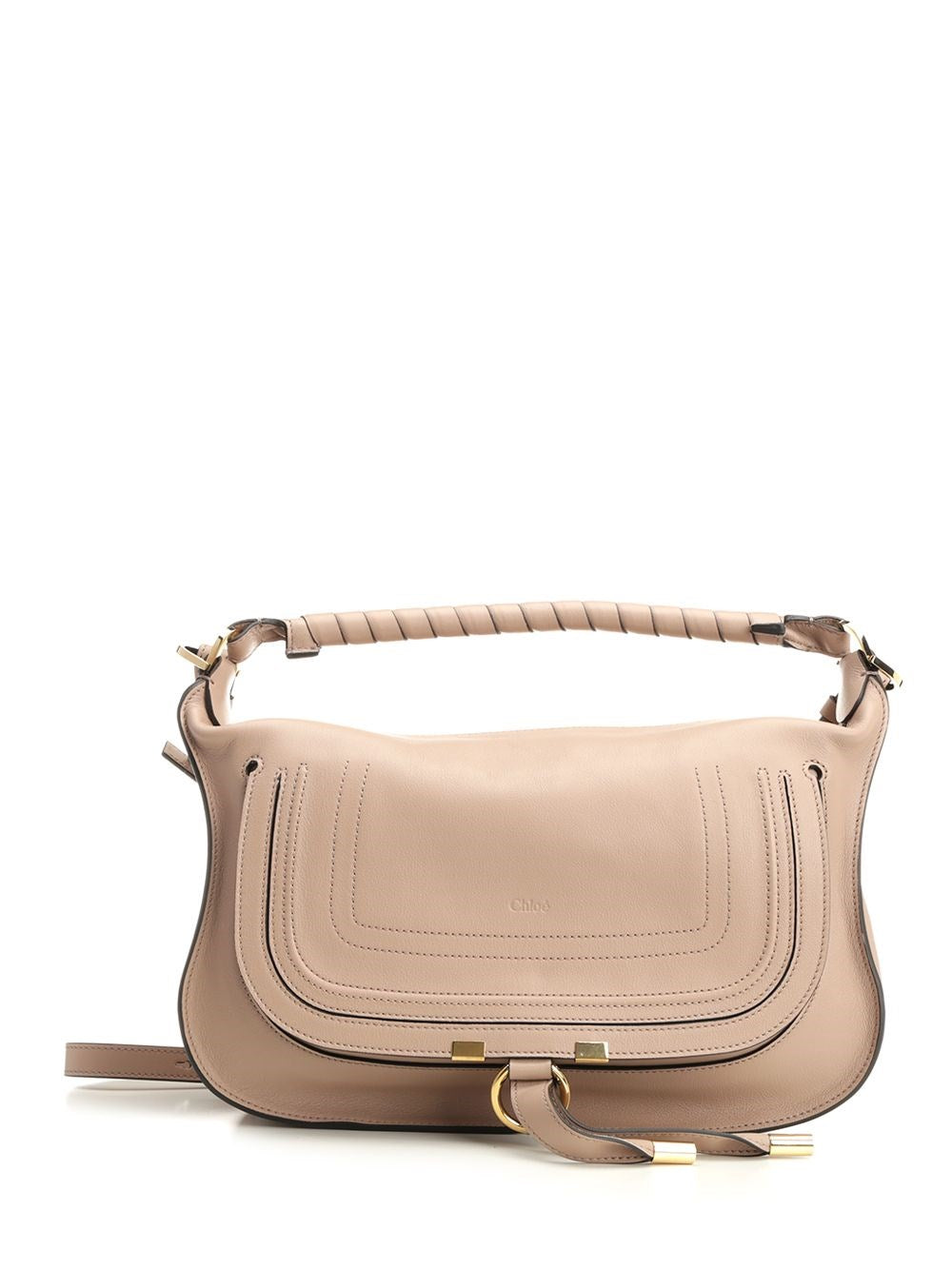 Chloe' Small "Marcie" Shoulder Bag - Beige