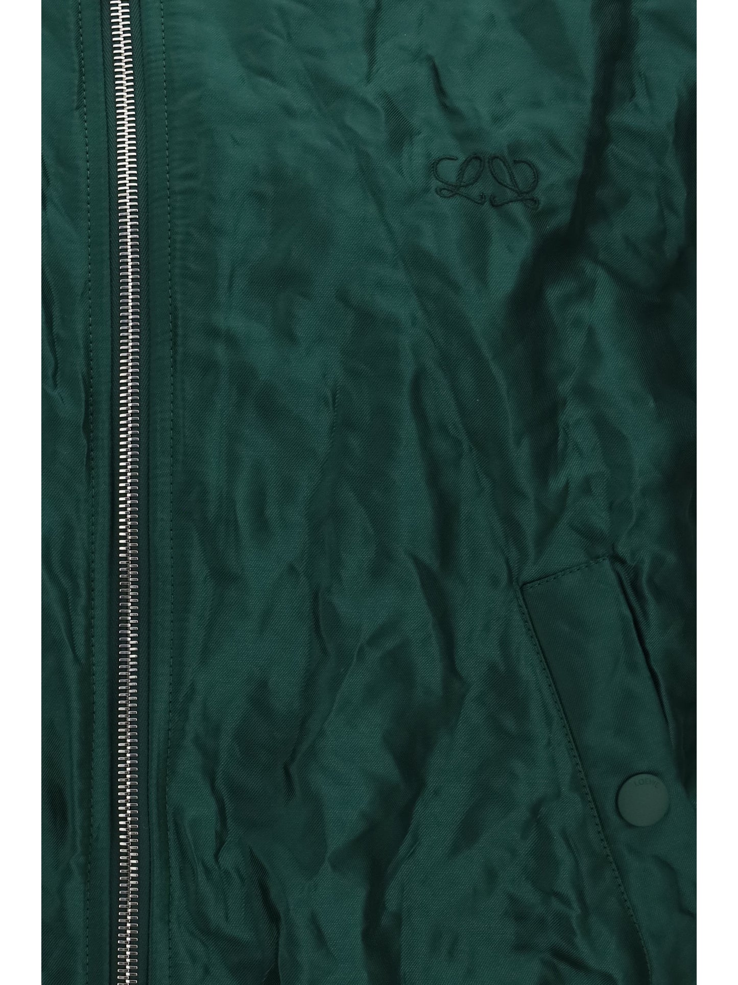 Loewe Technical fabric Bomber Jacket - Dark Green