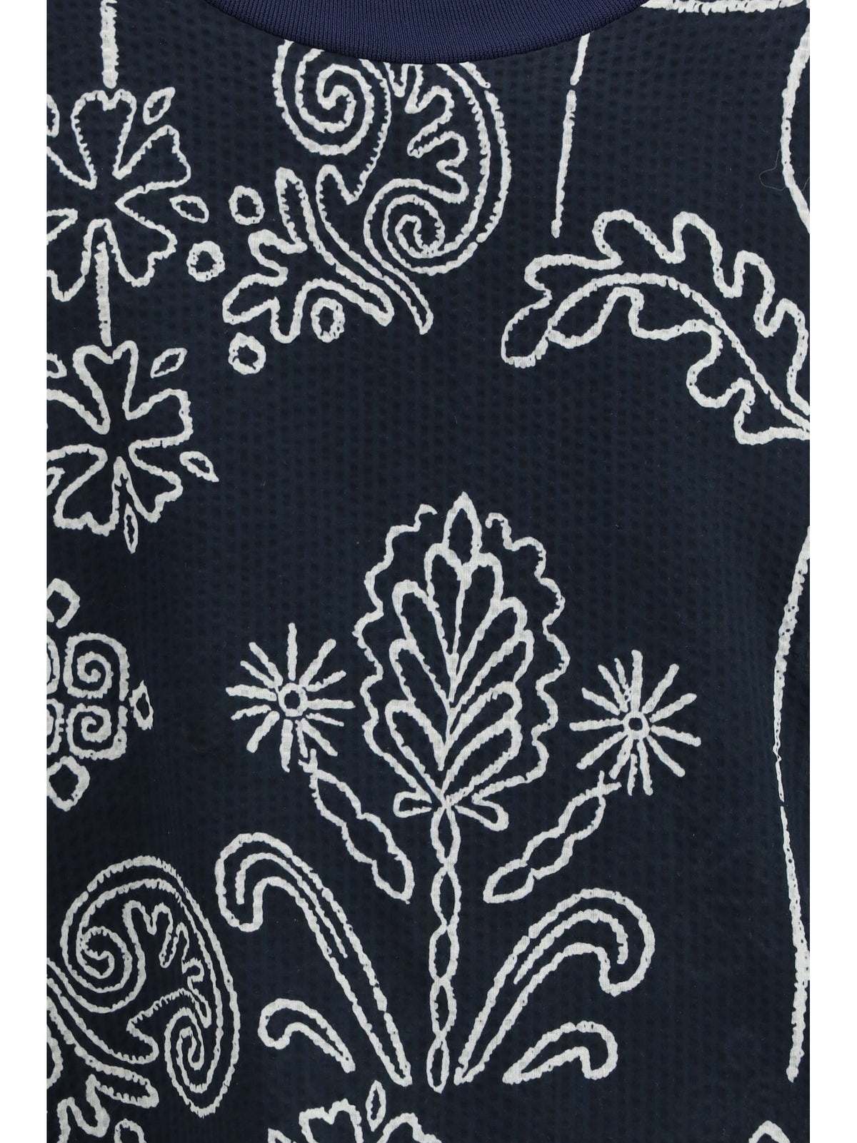 Giorgio Armani Cotton T-shirt with all over pattern - Peacoat
