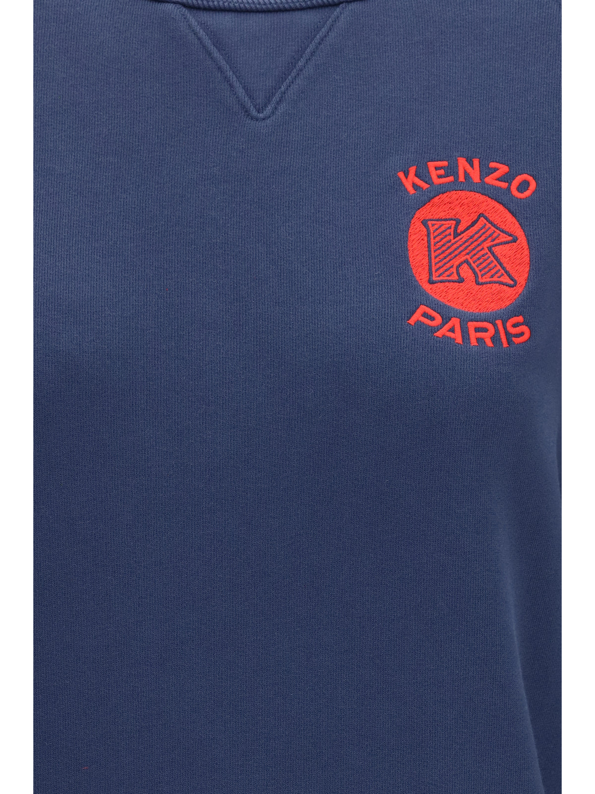 Kenzo Kenzo Paris Emblem embroidered cotton Sweatshirt - Blue Black