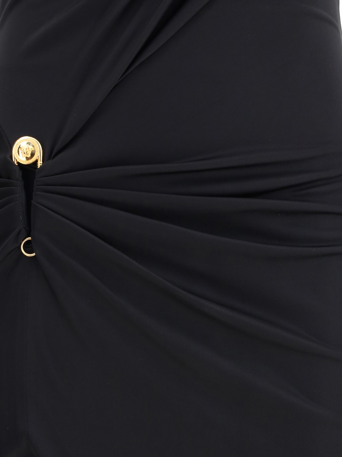 VERSACE Draped jersey long Dress