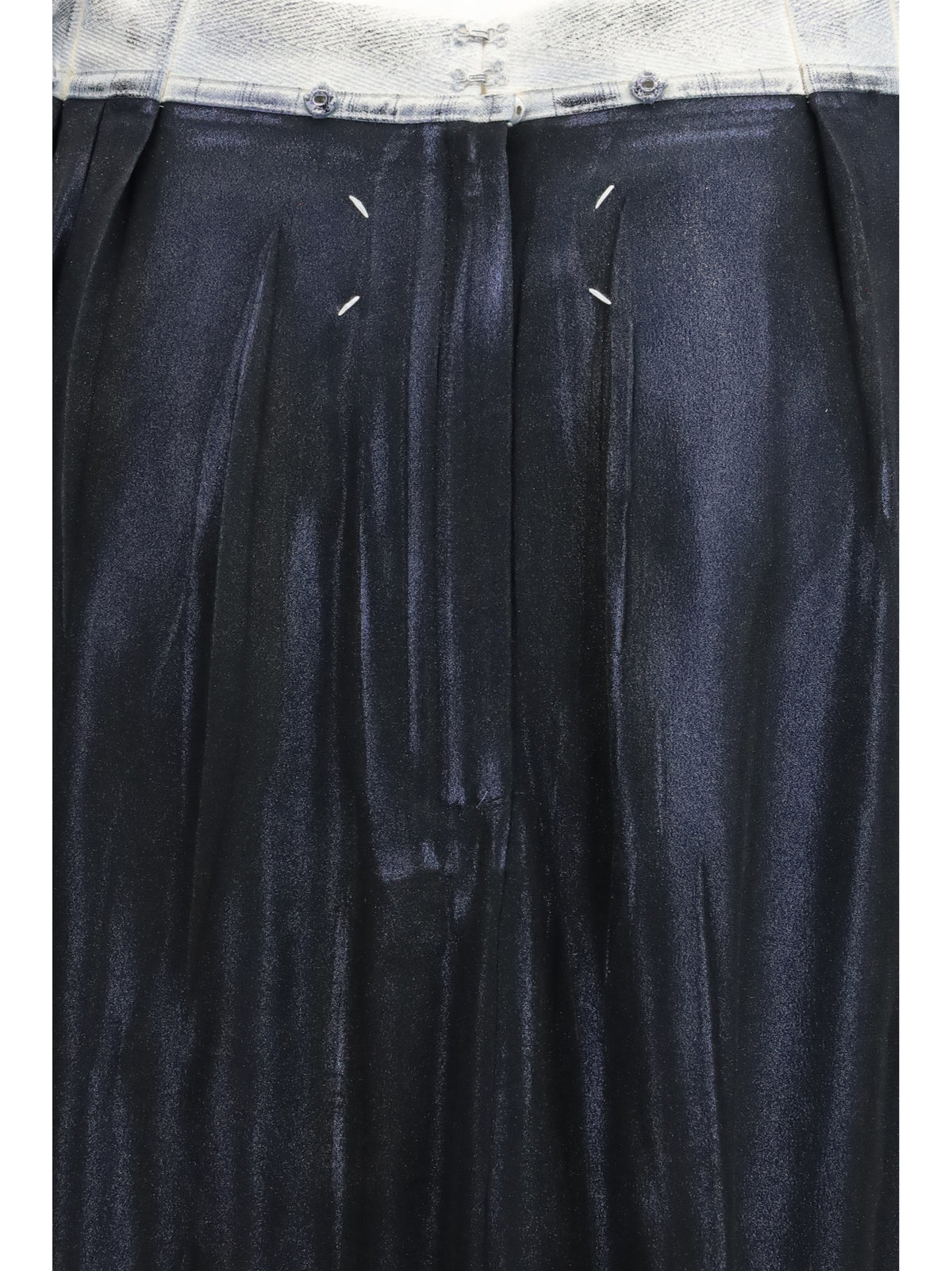 Maison Margiela Foil-treated midi Skirt - Black
