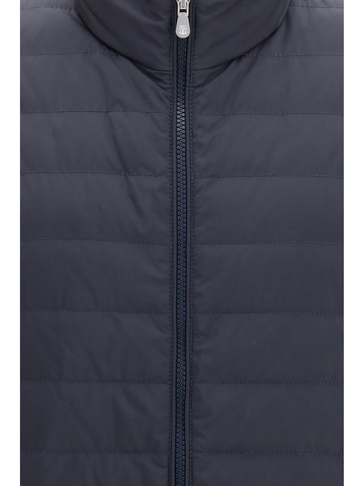 Brunello Cucinelli Sleeveless padded Gilet - Navy+Geyser