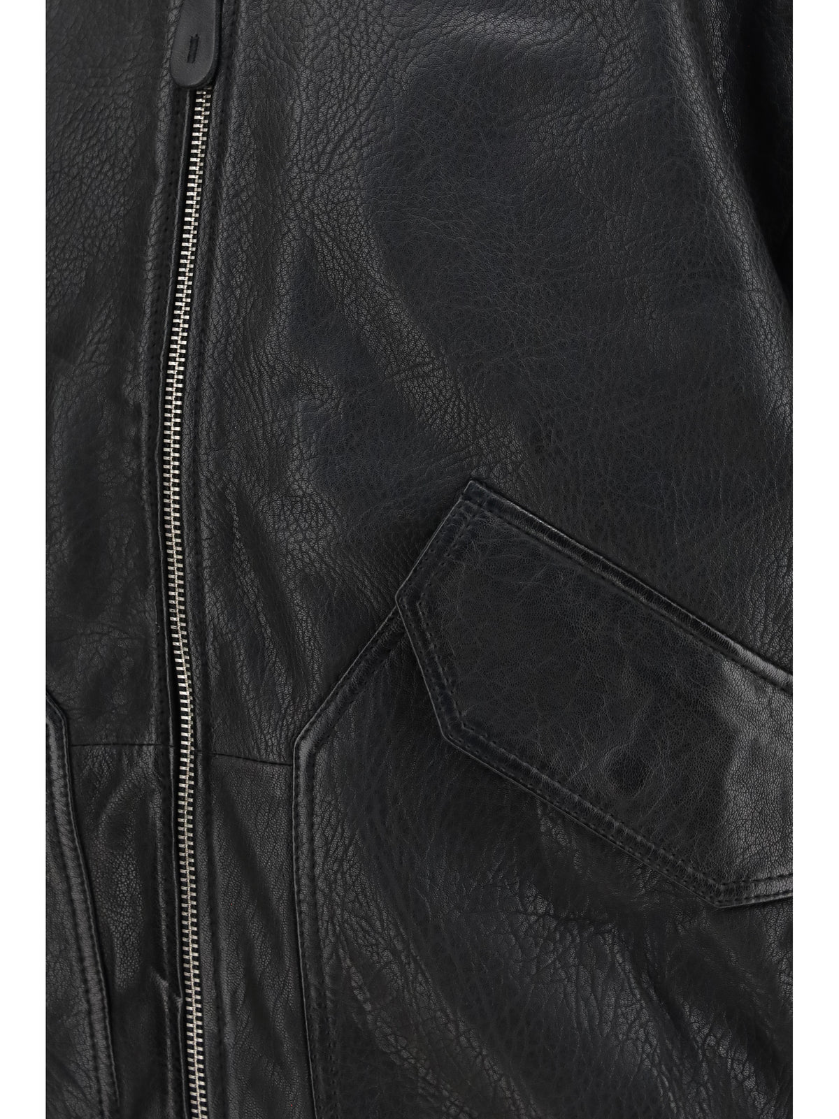 Alpha Industries CWU-36/P leather UV Bomber Jacket - Black