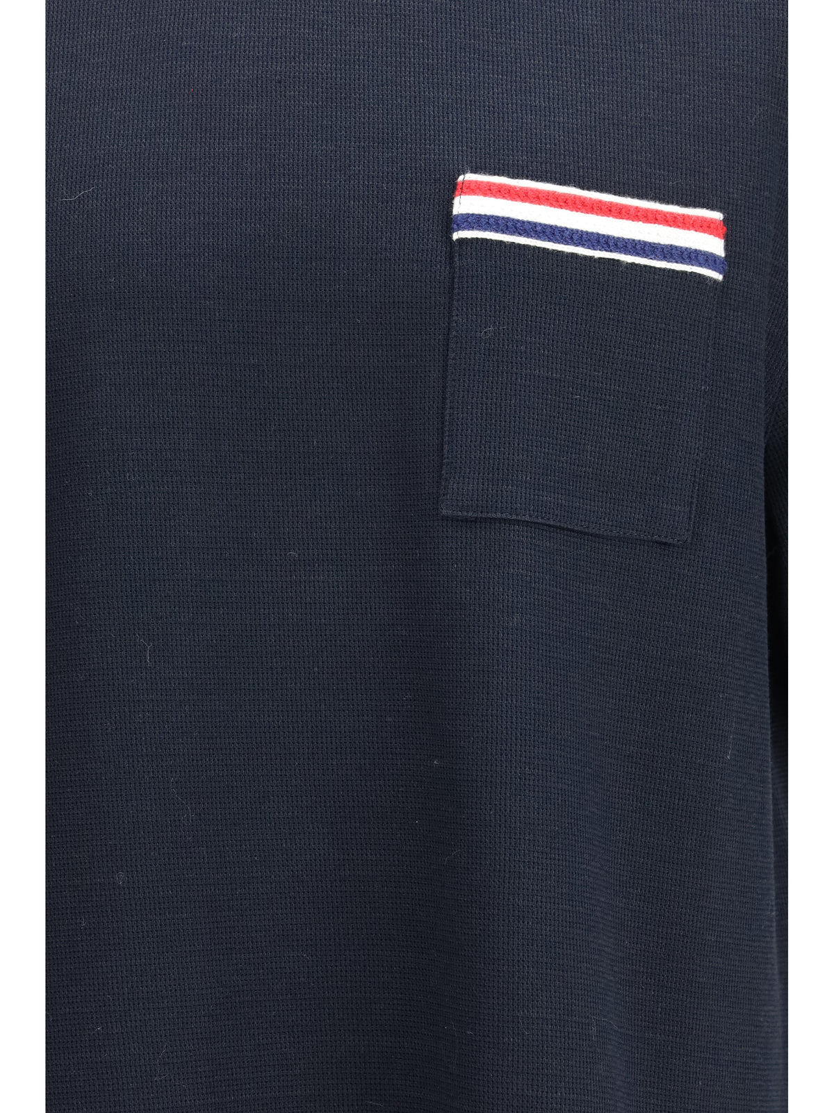 Thom Browne Short-sleeve cotton-linen T-shirt - Navy