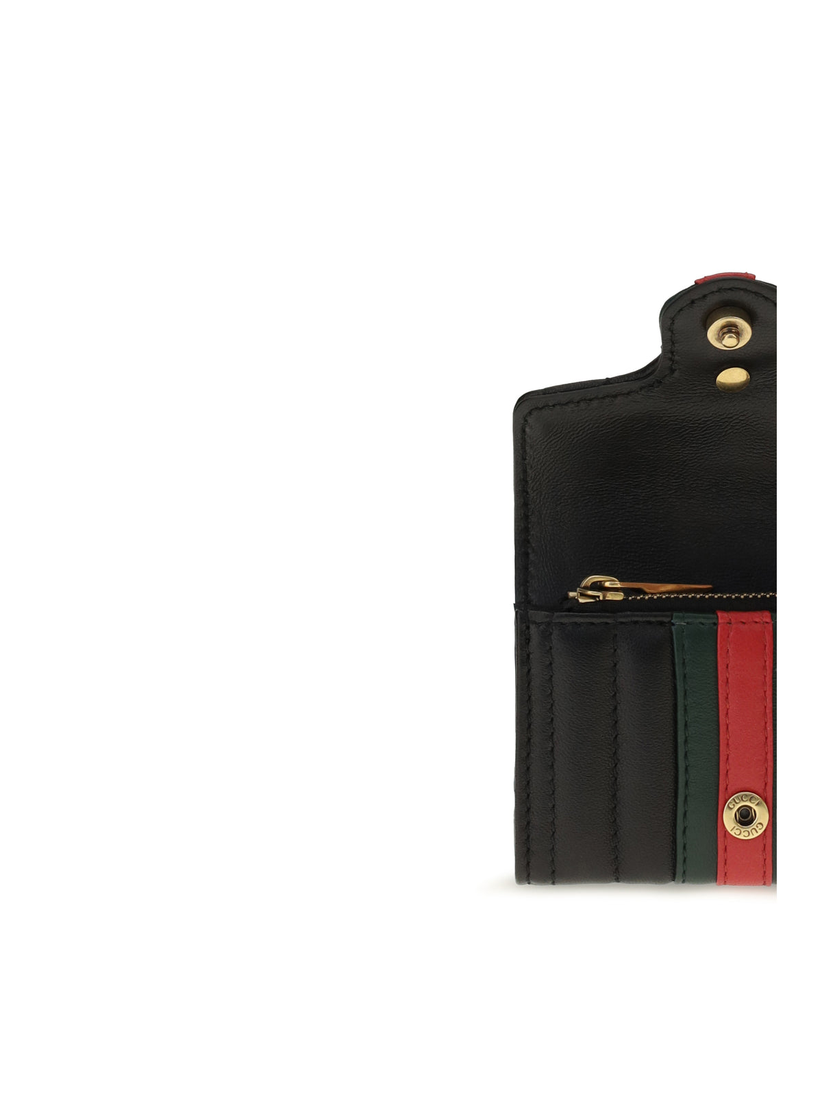 Gucci Marmont Web GG Wallet - Black/Green/Cloack R