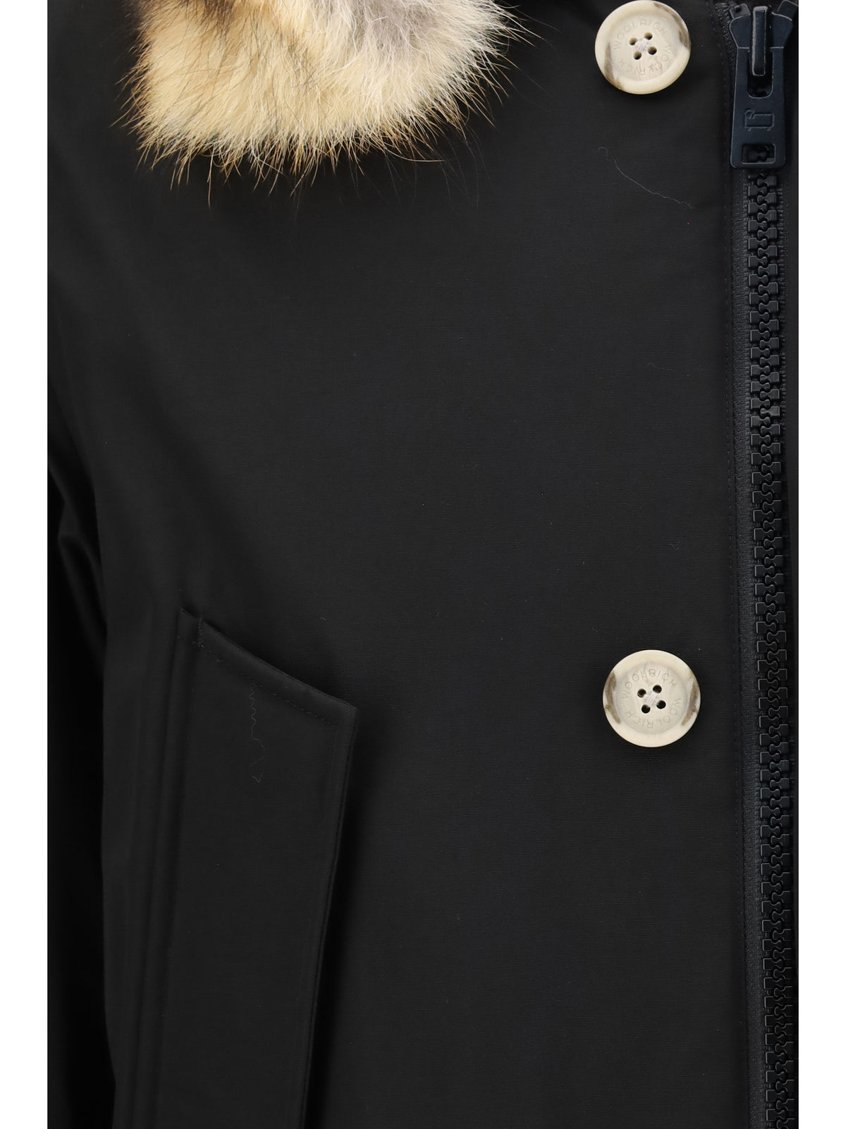 Woolrich Arctic Ramar Cloth Parka with removable fur - Black