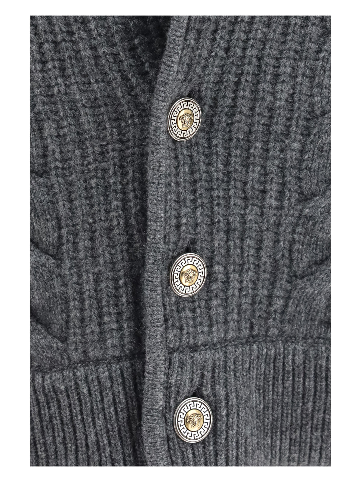 Versace Knitted button Cardigan - Anthracite