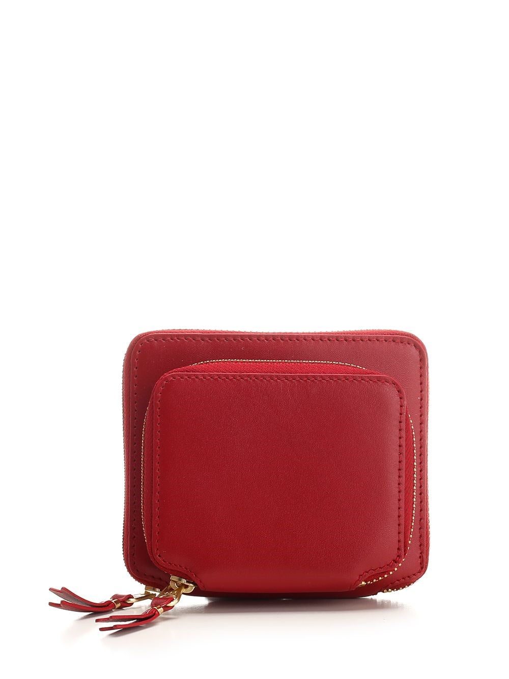 Comme Des Garcons Wallet Black Square Wallet - Red