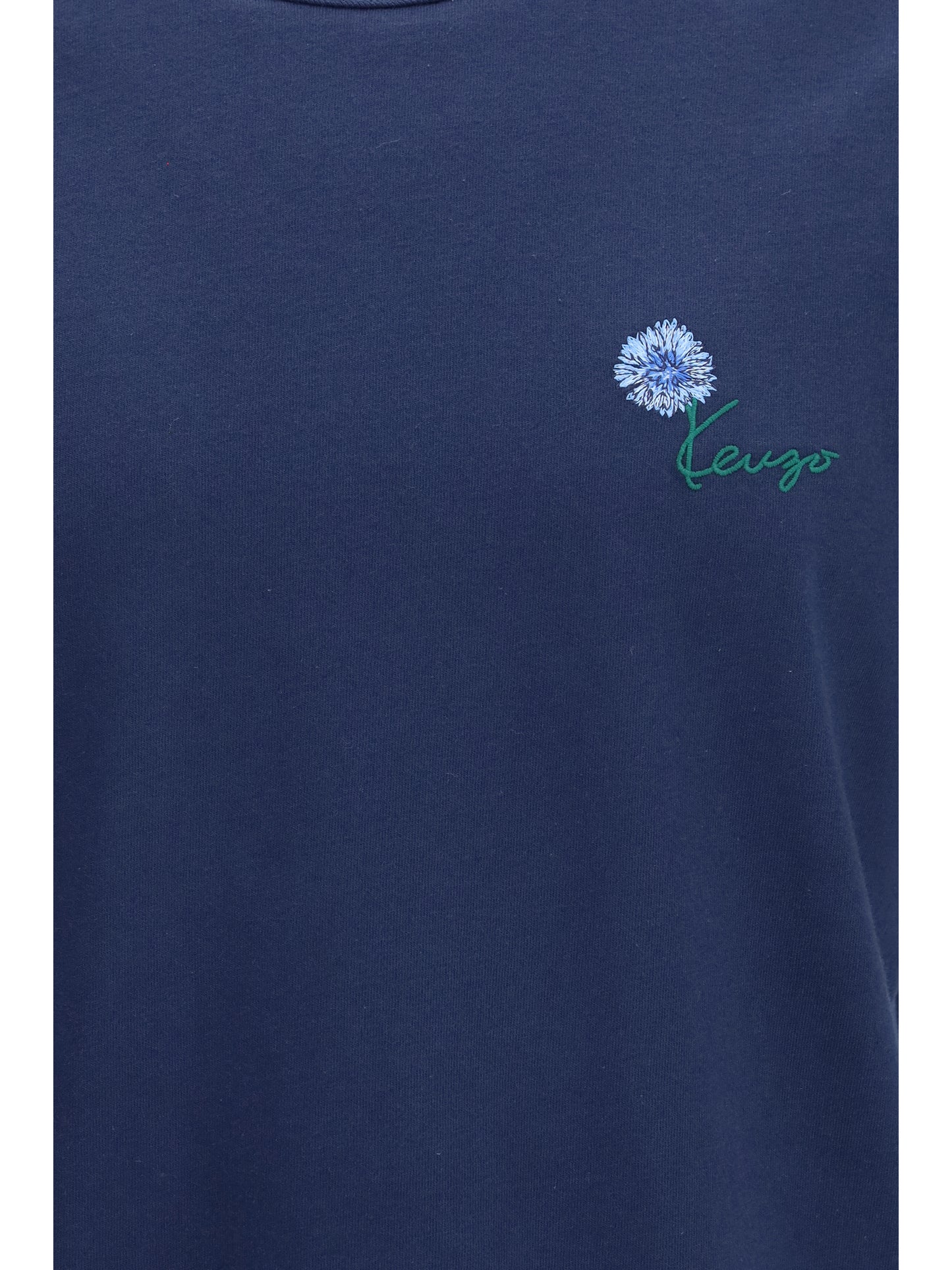 Kenzo Kenzo Tulip embroidered cotton T-shirt - Blue Black