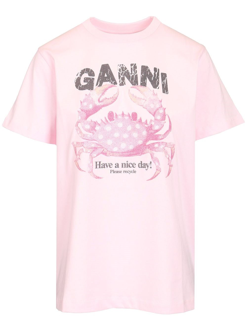 Ganni Printed T-Shirt - Rose