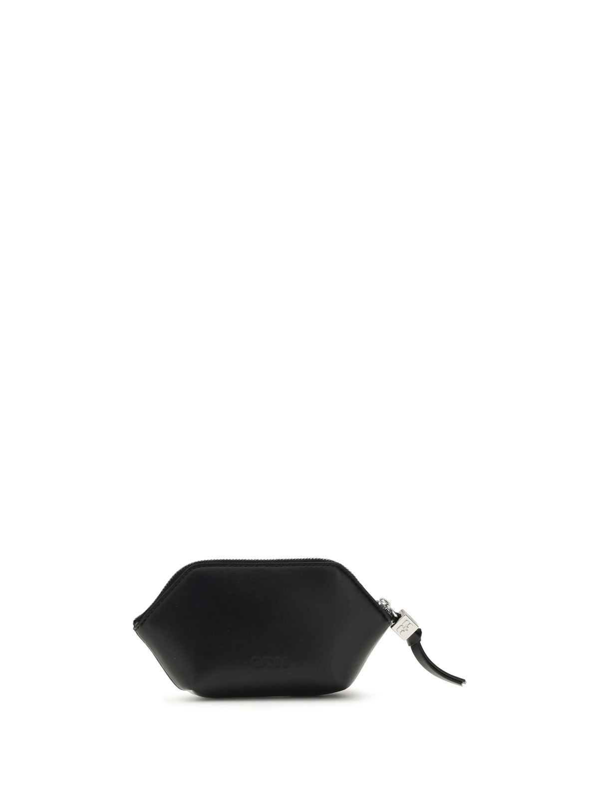 Ganni Bou Coin Purse with poodle - Black