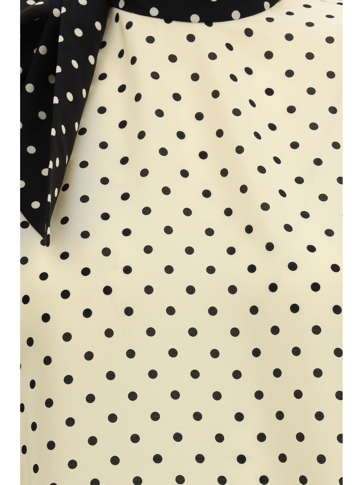 Valentino Polka dot Blouse with side bow - Betulla/Black