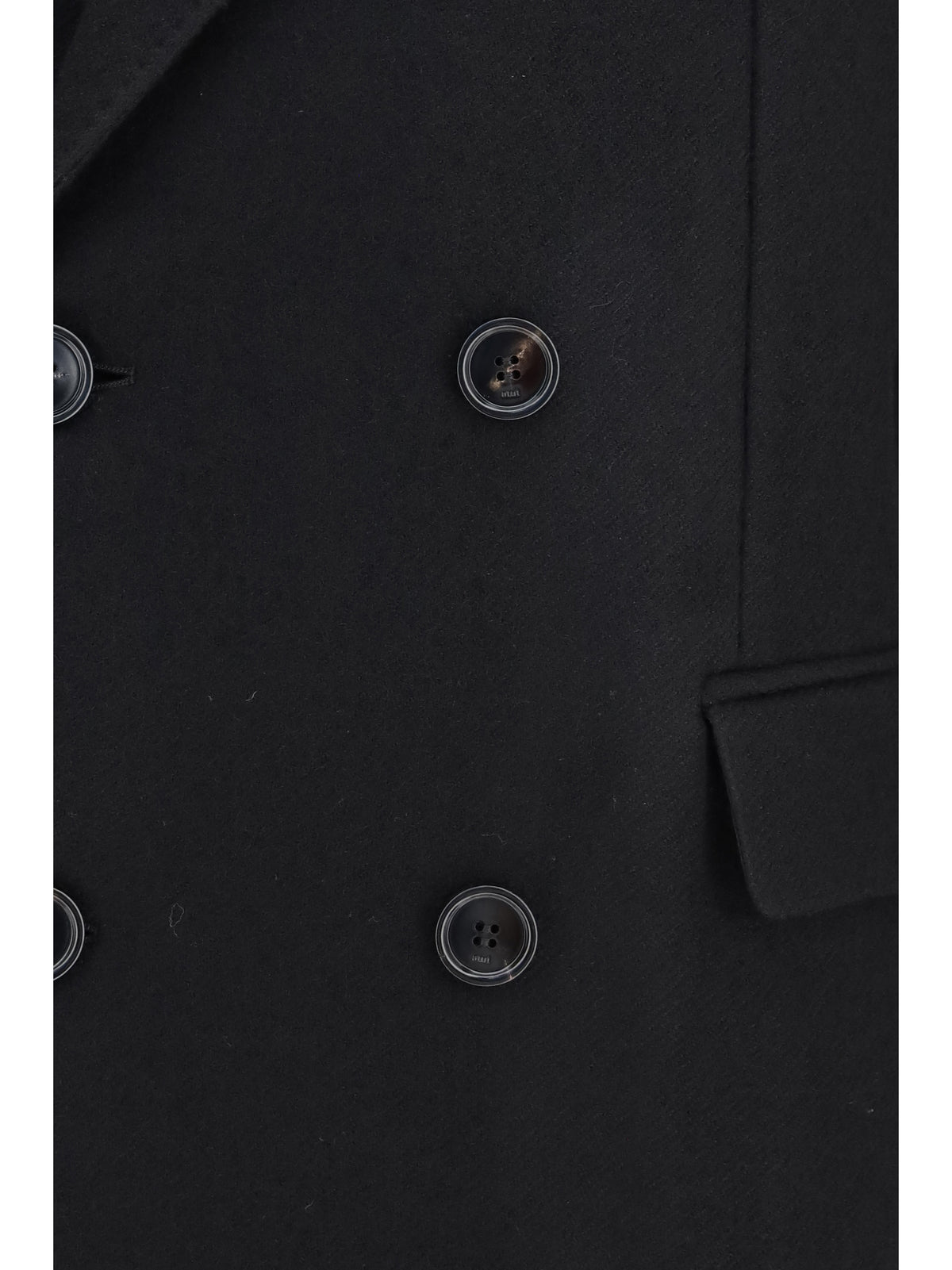 Ami Paris Double-breasted wool Coat - Noir