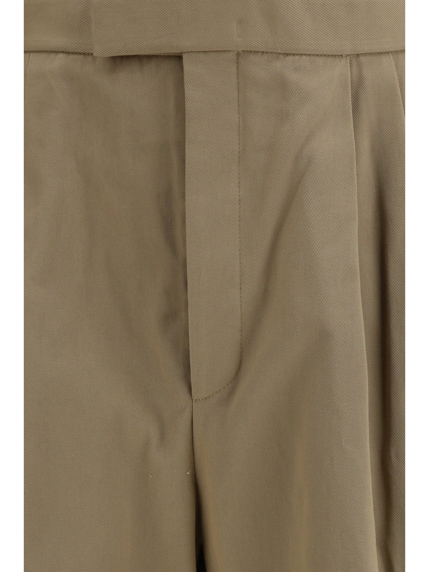 THOM BROWNE Cotton gabardine Pants with double pleats