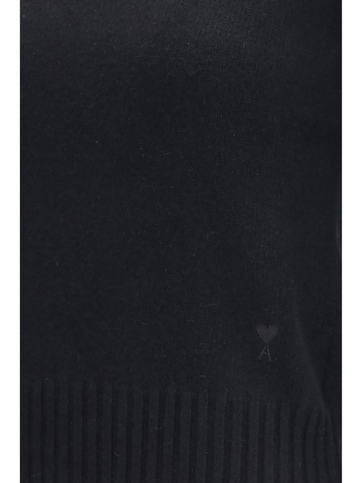 Ami Paris Ami De Coeur Turtleneck Sweater - Noir