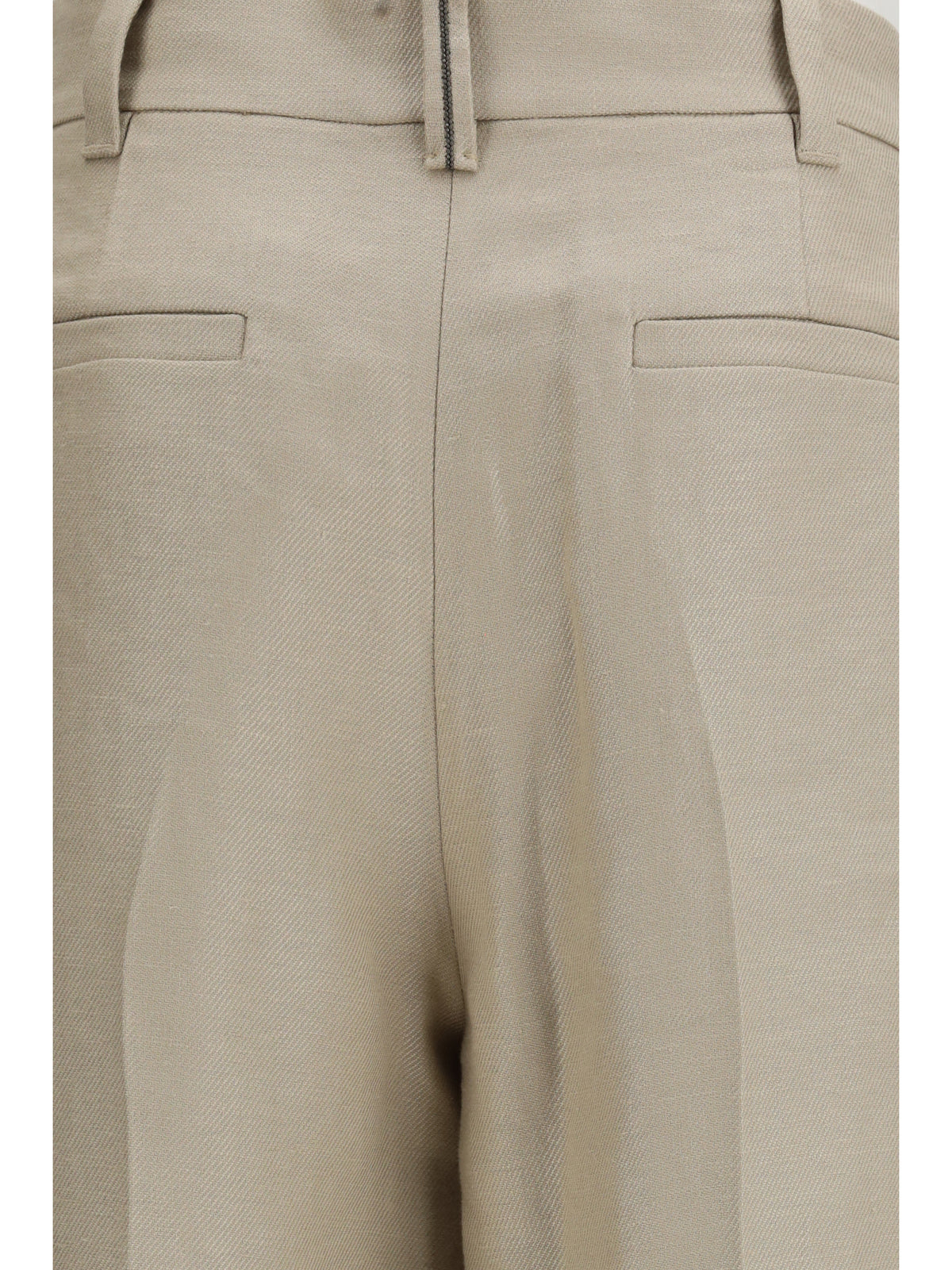 Brunello Cucinelli Linen Pants - Pale Oak