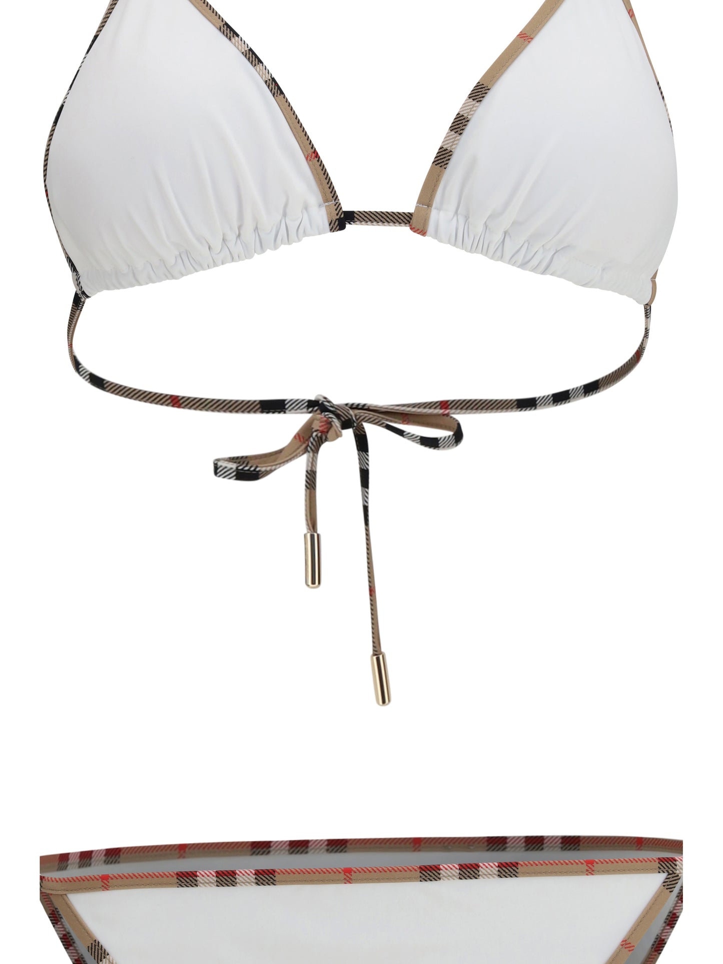 BURBERRY Check Detail Triangle Bikini
